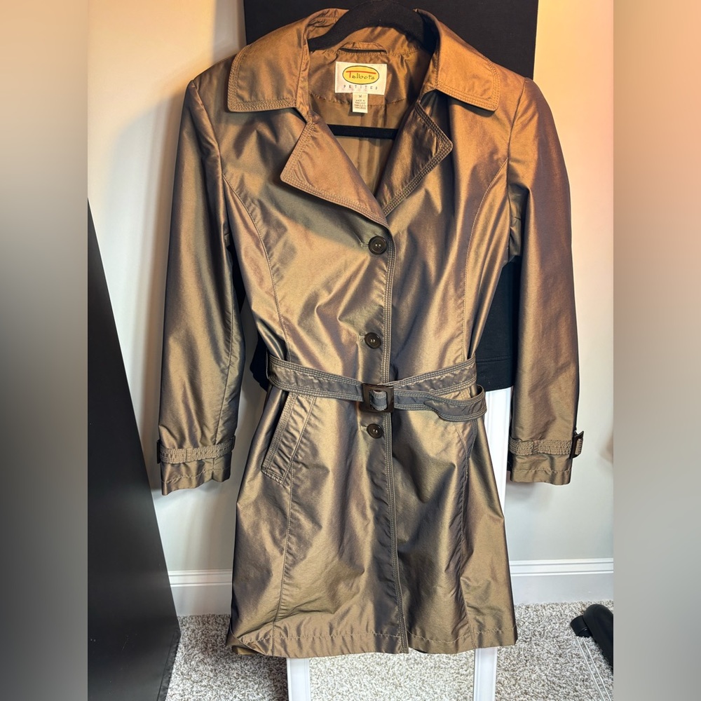STUNNING Talbot’s Vintage Bronze Trench Coat. Size M. Worn 1x. New condition!